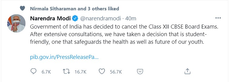 Narendra Modi Tweet